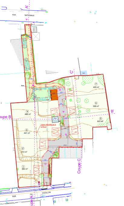 Plan du futur quartier Le Clos du Bourg